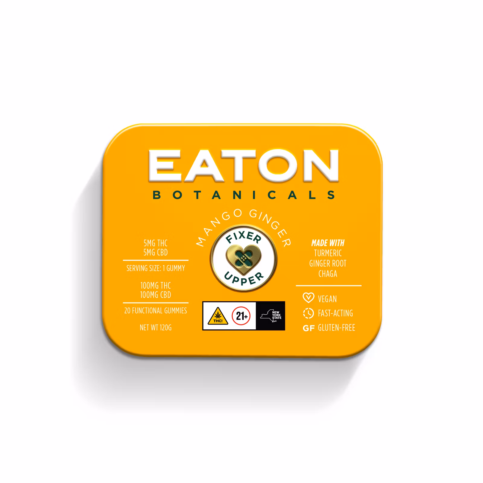 Photograph of product: Eaton Botanicals | Mango Ginger Fixer Upper | Gummies | 100mg