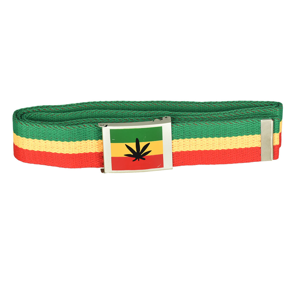 Photograph of product: Hemp Leaf Belt - (Rasta)