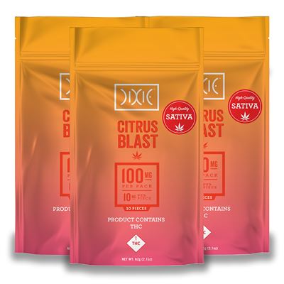 Photograph of product: Citrus Blast (S) Gummies 100mg | Dixie