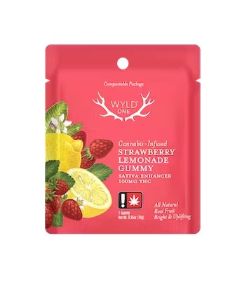 Photograph of product: Strawberry Lemonade Single Gummy 100mg
