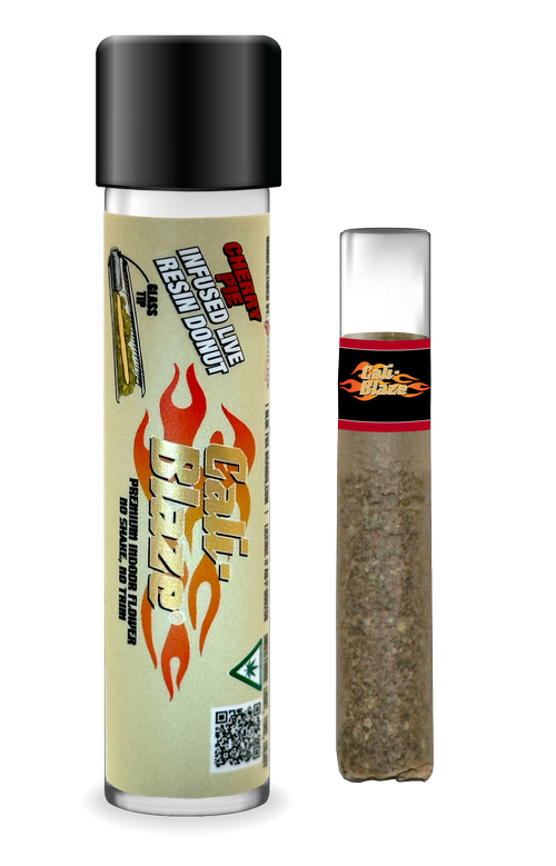 Photograph of product: Cherry Pie - Live resin donut infused - 1.2g pre-roll