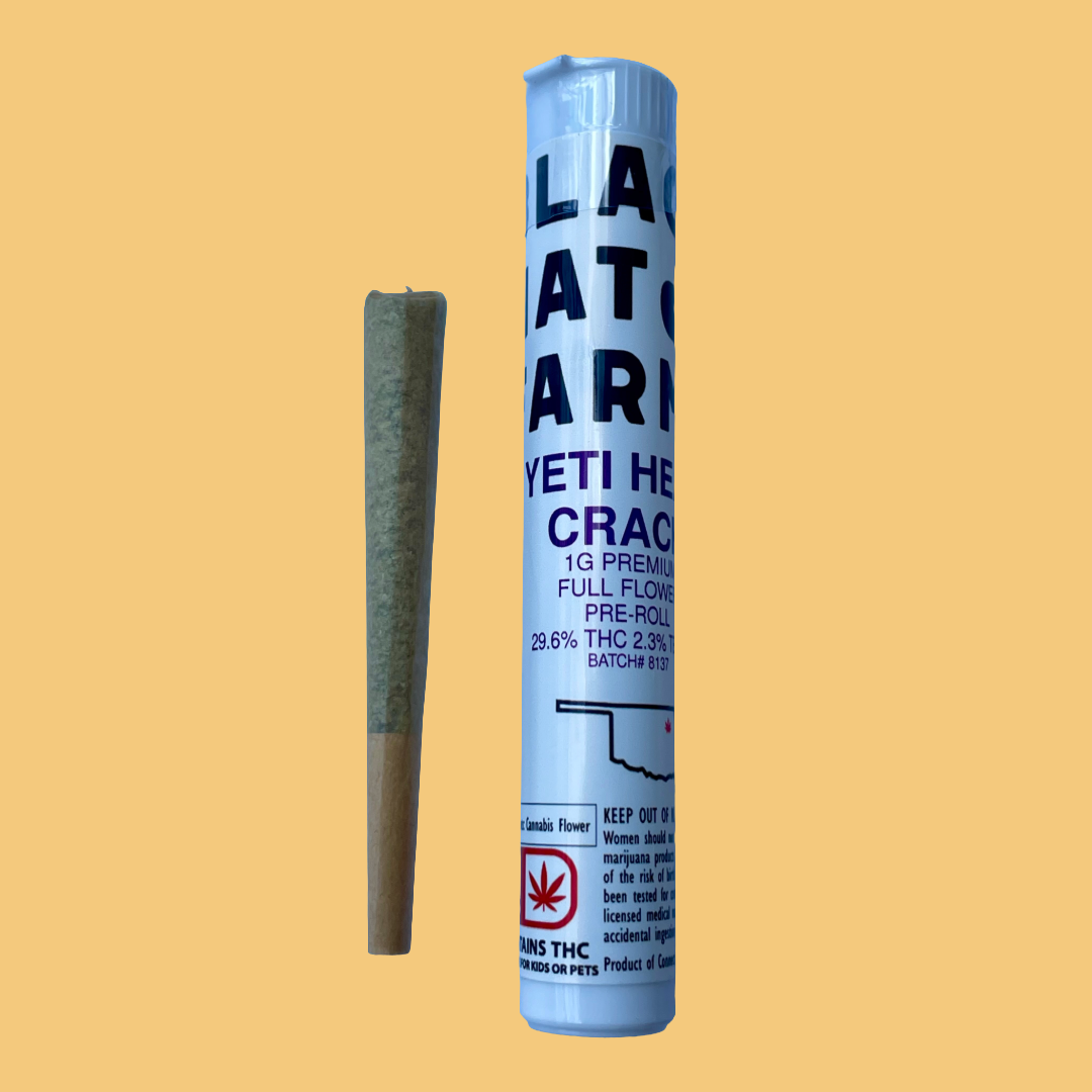 Photograph of product: BLACK HAT FARMS | Yeti Head Crack | Pre-roll