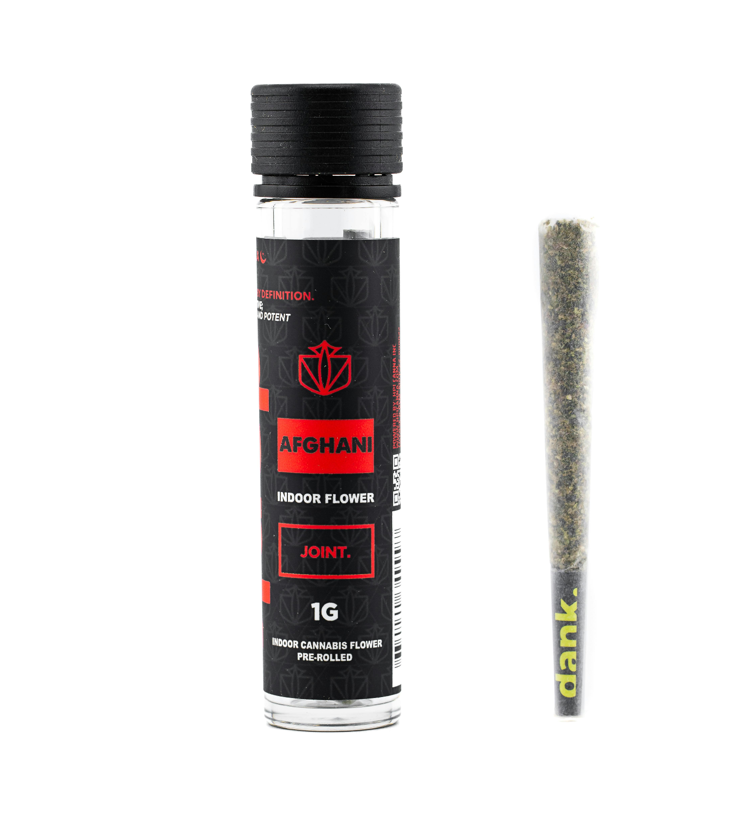 Photograph of product: Dank | Afghani | Indoor Flower Pre-Roll 1g