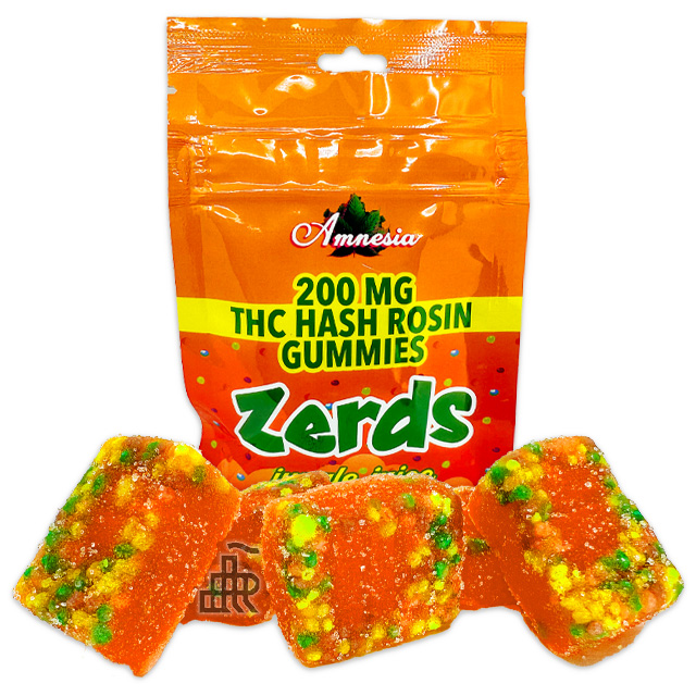 Photograph of product: Jungle Juice Zerds | au chocolat Rosin Gummy | 5pc