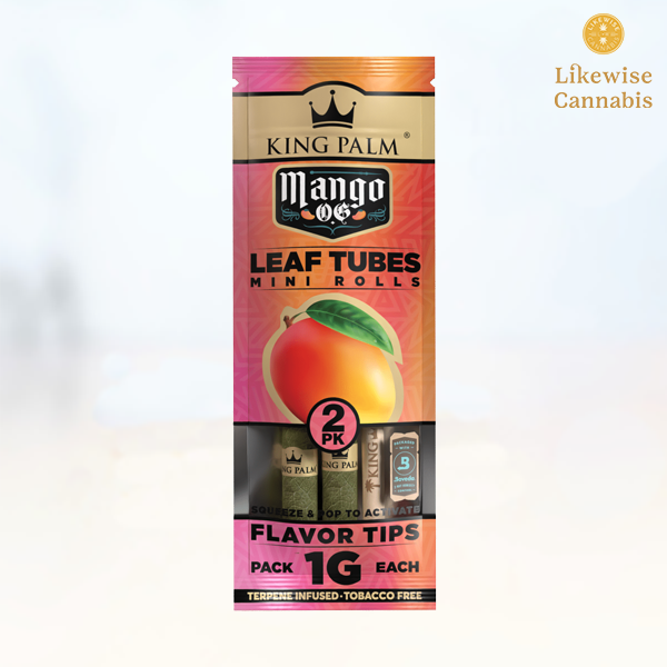 Photograph of product: 2- PACK KING PALM MANGO OG MINI BLUNT WRAPS