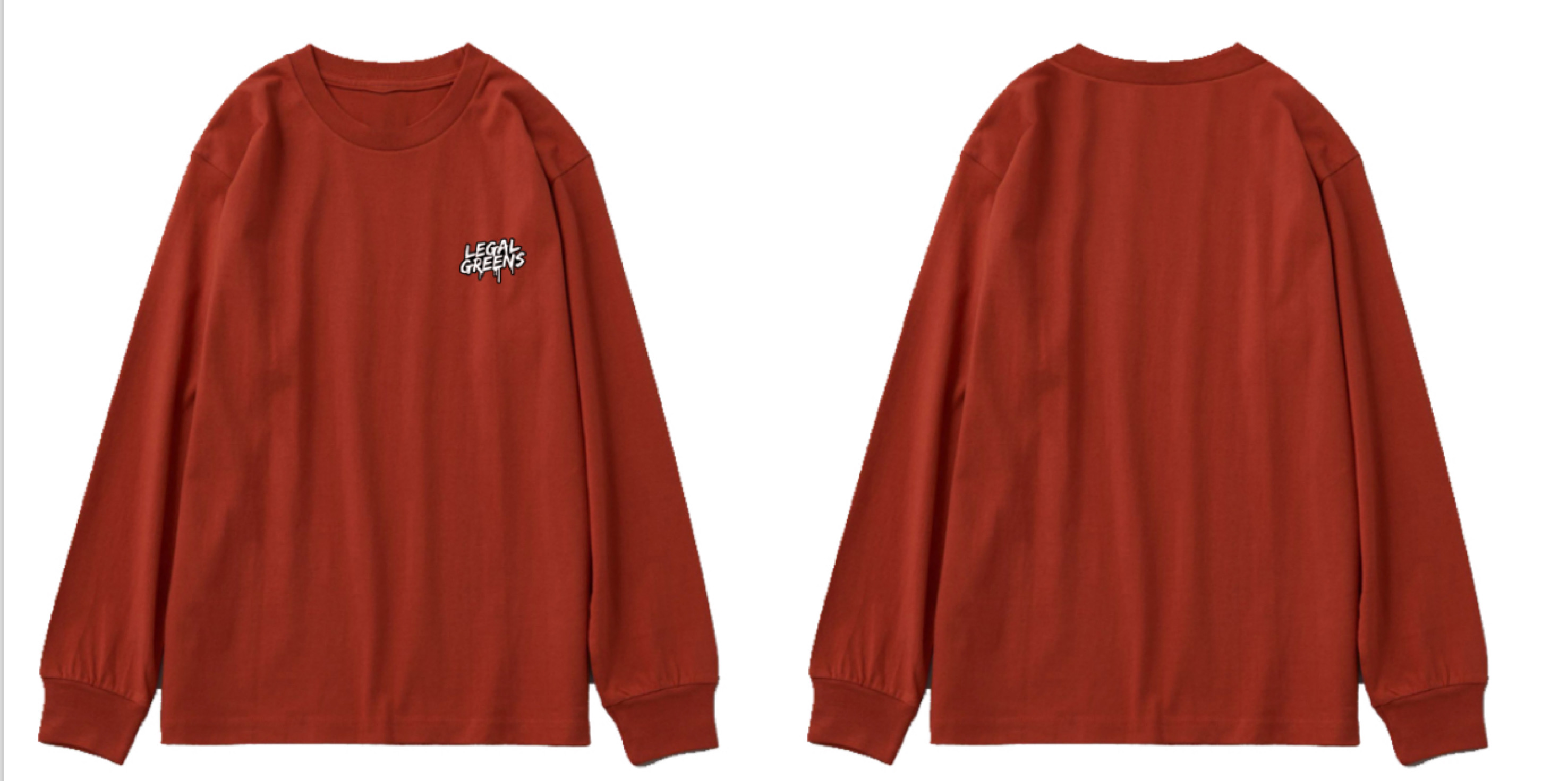 Photograph of product: LG Embroidered Crew Sweater - Red 3XL
