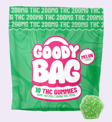 Photograph of product: Goody Bag - Midnight Melon - 2:2: ummies - 200mg - Oui'd