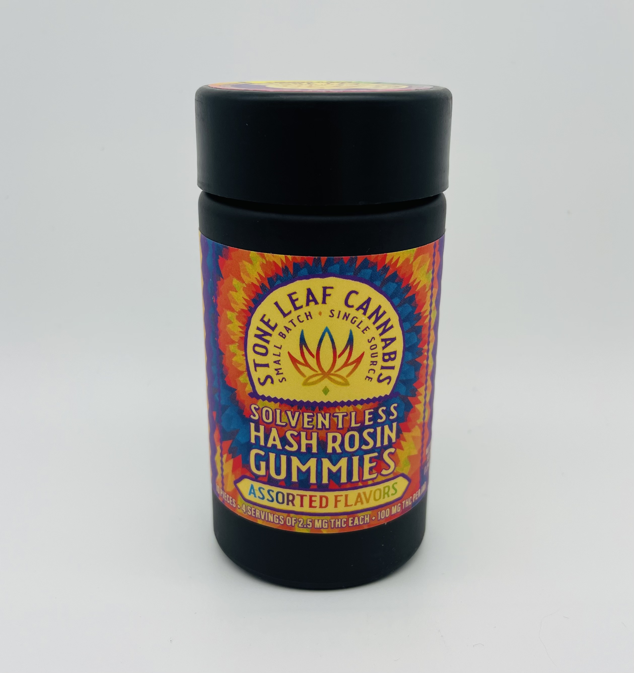 Photograph of Product: Stone Leaf |  Citrus Blast Assorted Flavor Hash Rosin Gummies | Gummies |  10 mg x 10