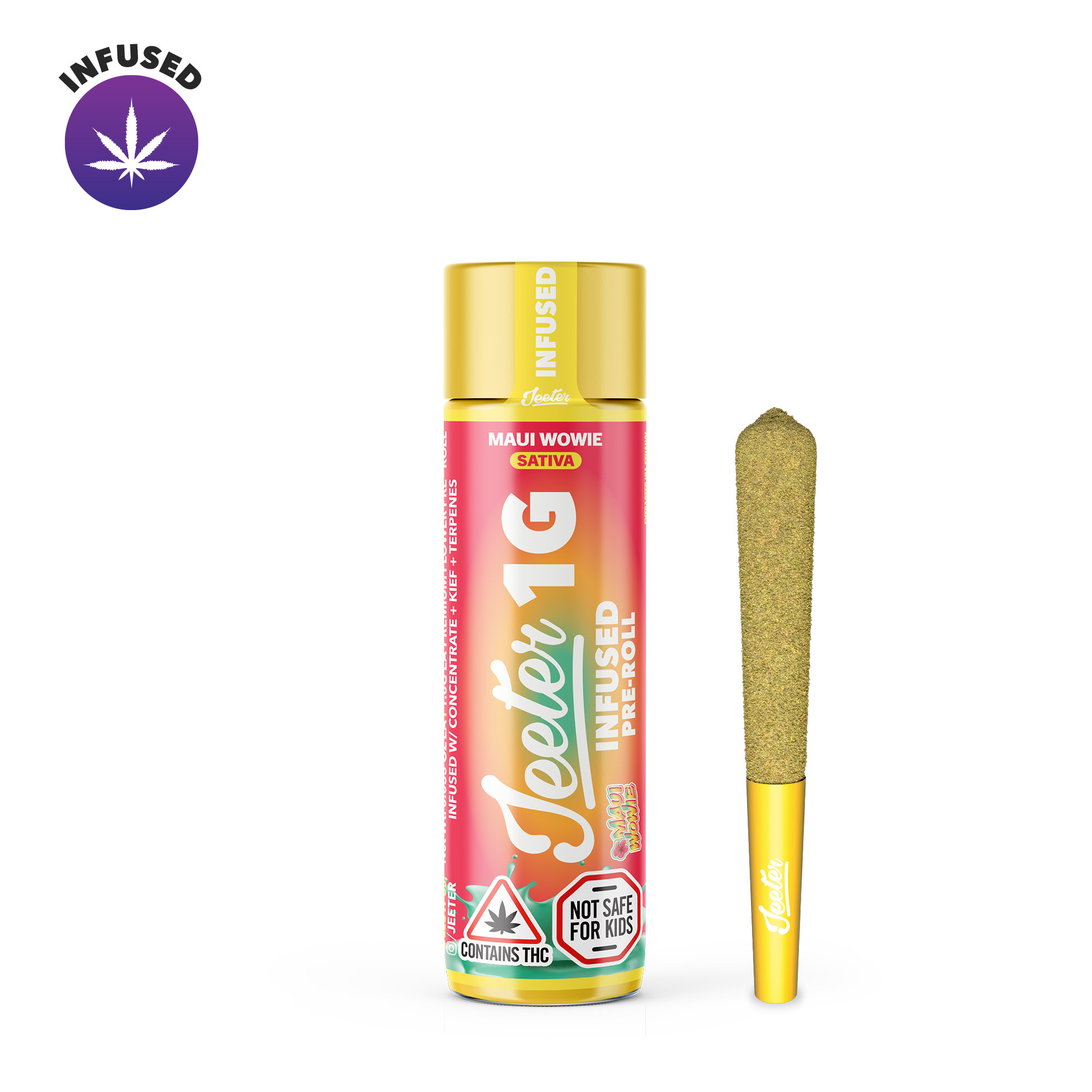 Photograph of product: 1g Infused Pre-Roll | Maui Wowie | Jeeter