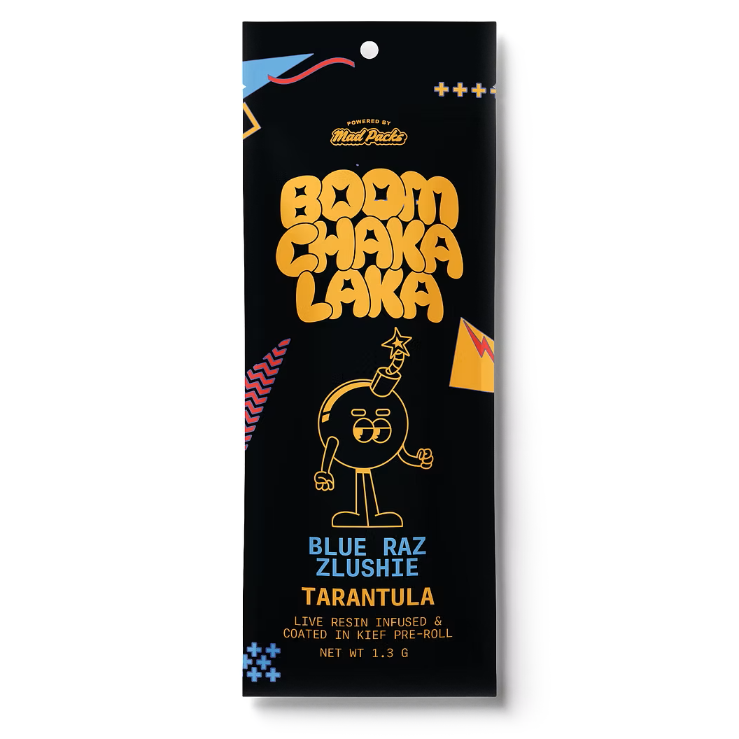 Photograph of product: Boom Chaka Laka Maui Wowie Infused Tarantula Preroll Rec