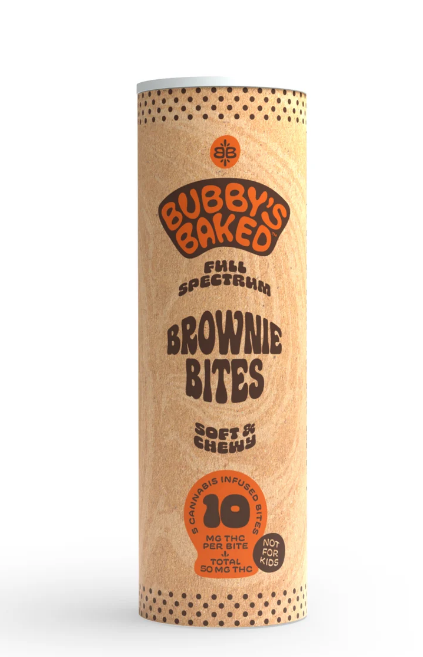 Photograph of product: Bubby's Baked Brownie Bites 10mg 5-pack