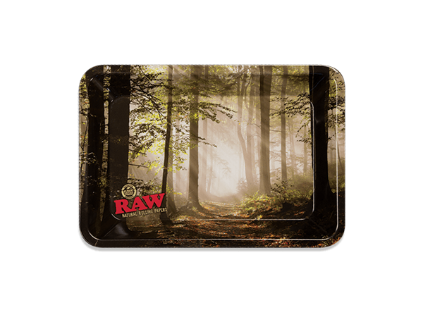 Photograph of product: Raw | Forest Metal Rolling Tray | 11"x7" | Small