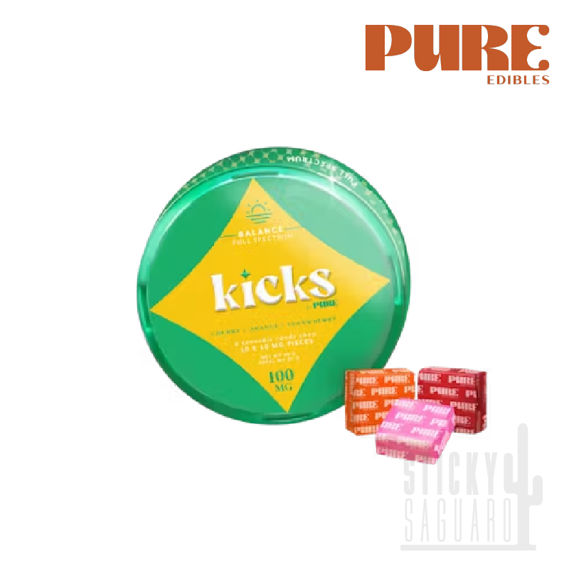 Photograph of product: Pure Fruit Chew KICKS Balance Variety Pack (H) 100mg