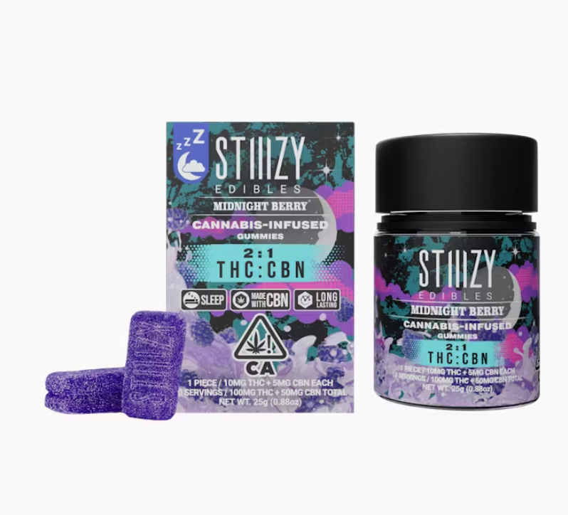 Photograph of product: 2:1 MIDNIGHT BERRY GUMMIES 10 PACK 100MG