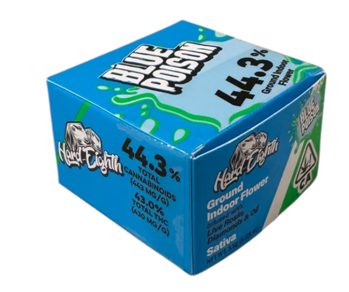 Photograph of product: Hard Eighth Infused Shake 3.5g Blue Poison