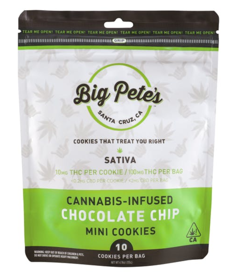 Photograph of product: CHOCOLATE CHIP COOKIES (Oui'd) 100MG - BIG PETE'S