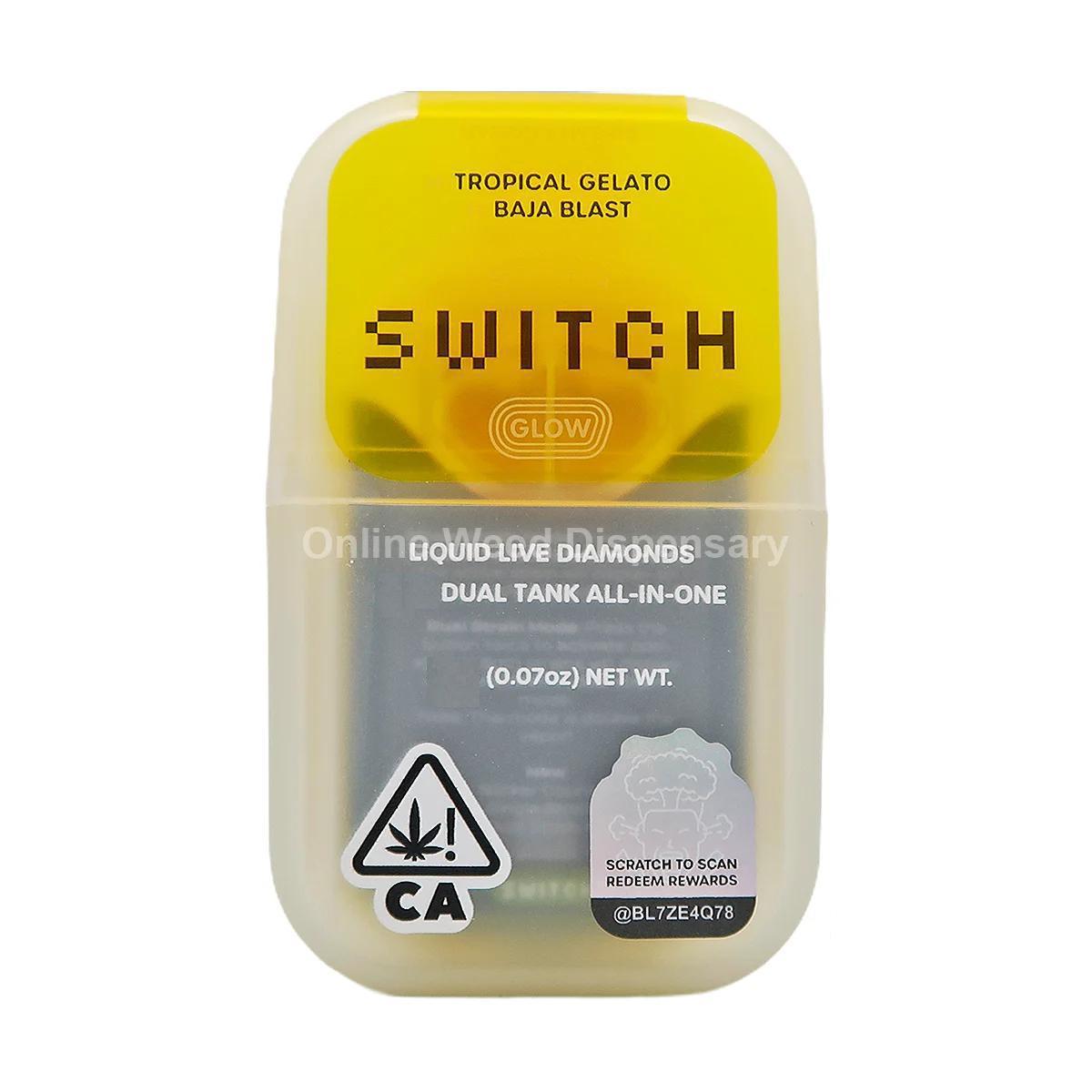 Photograph of product: 0.5g Tropical Gelato (H)/0.5g Baja Blast (H) Live Diamonds Dual Chamber All-in-One TH-oui:89% $30 or 2/$50