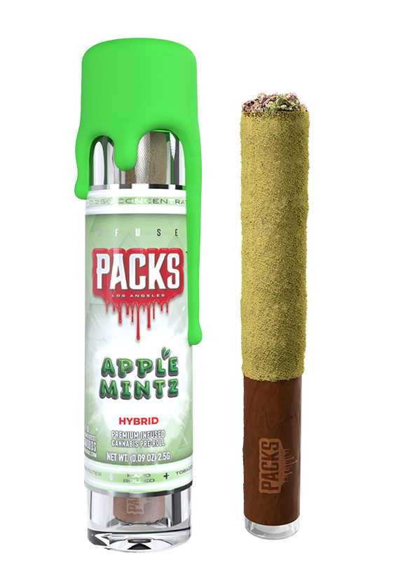 Photograph of product: Packwoods Apple Mintz Infused Preroll Rec