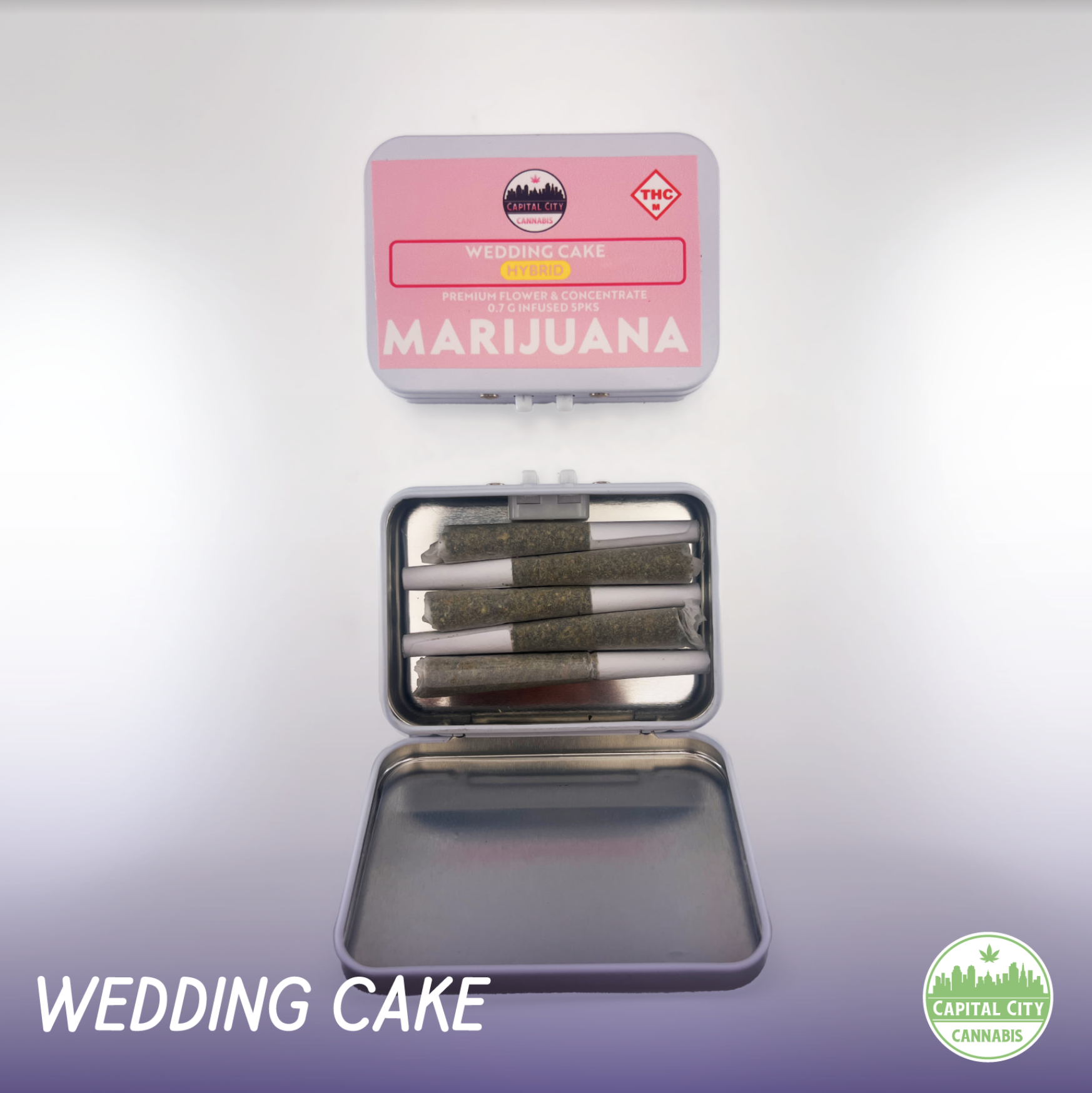 Photograph of product: Wedding Cake | Infused Pre-Roll Pack (5ct)
