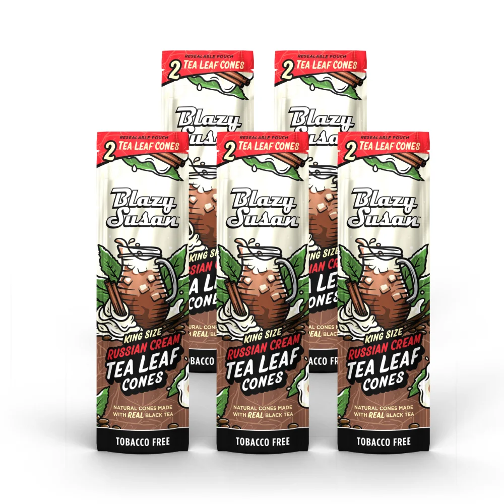 Photograph of product: Blazy Susan Russian Cream Tea Leaf  King Size Cones 2pk