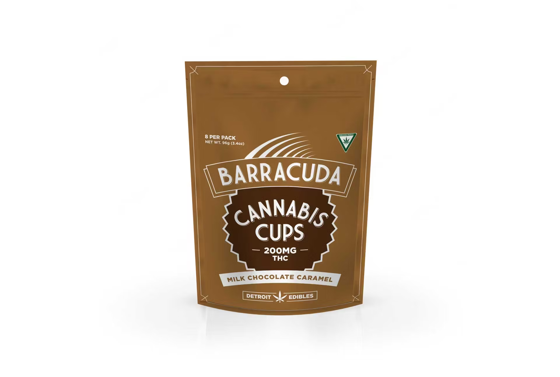 Photograph of product: Barracuda Cups - Milk Chocolate Caramel - 200mg Chocolate Cup