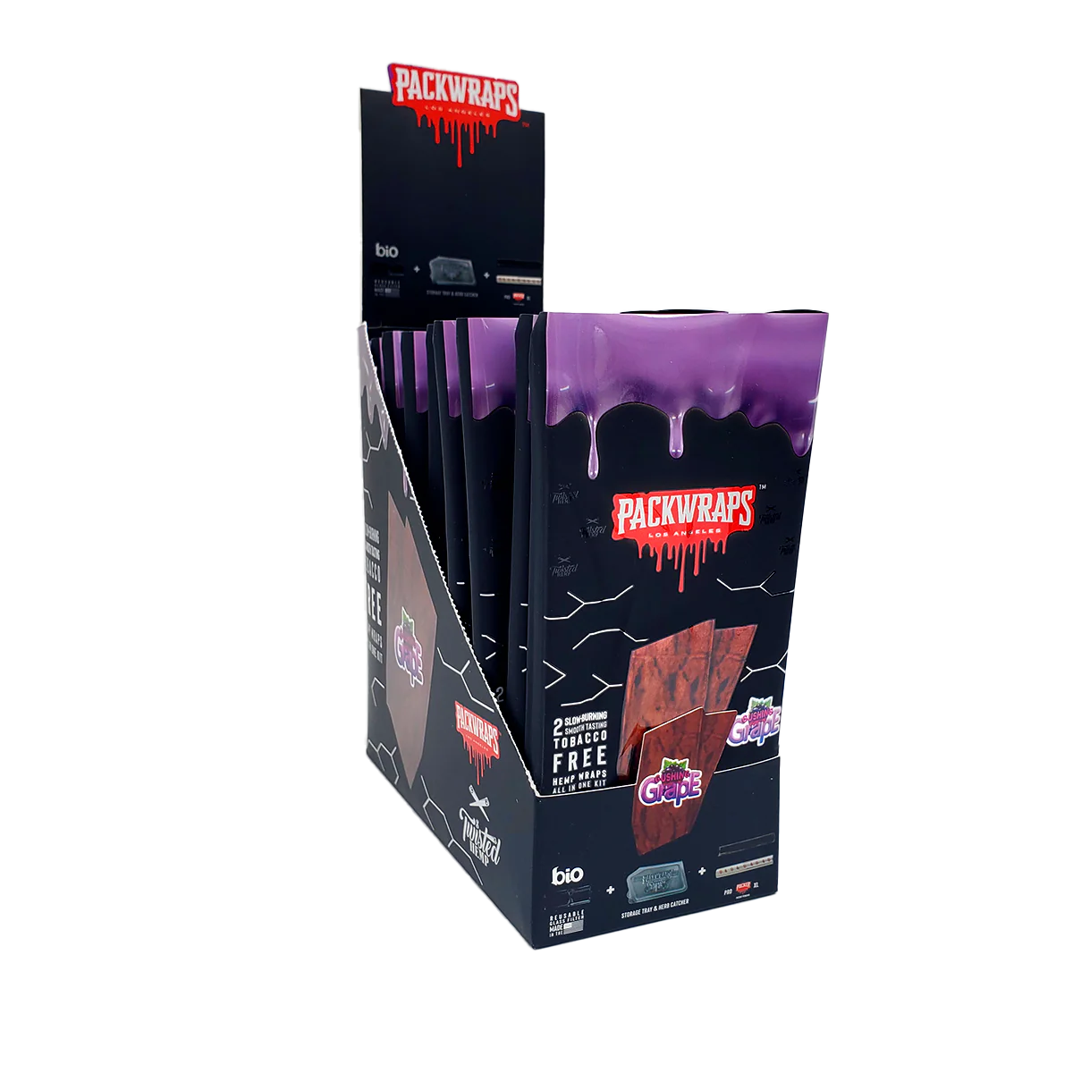 Photograph of product: PACKWRAPS x Twisted: Gushin Grape | 2 wraps/pouch