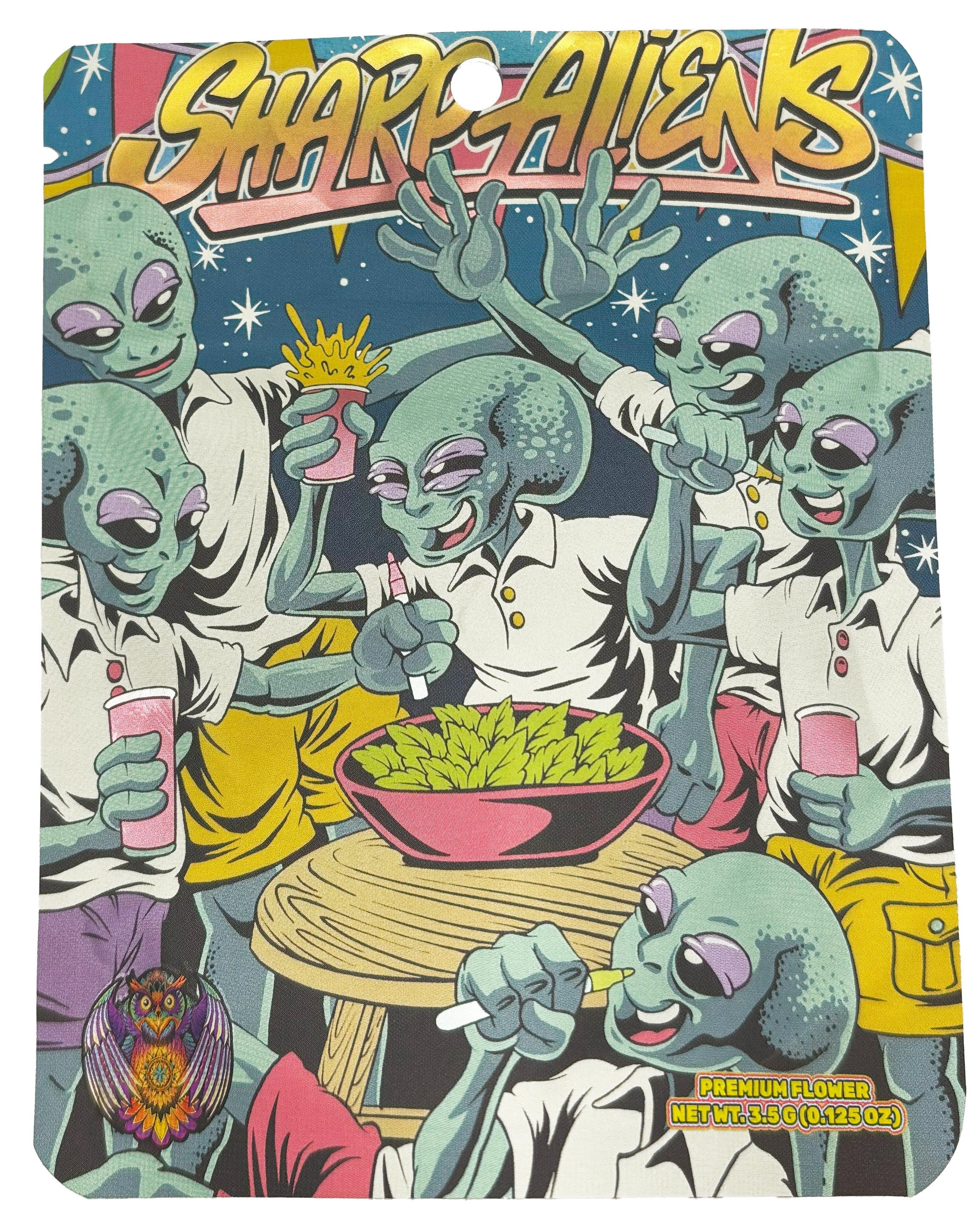 Photograph of product: Michigander Fire | Sharp Aliens | Pre-Packaged Flower - 3.5g