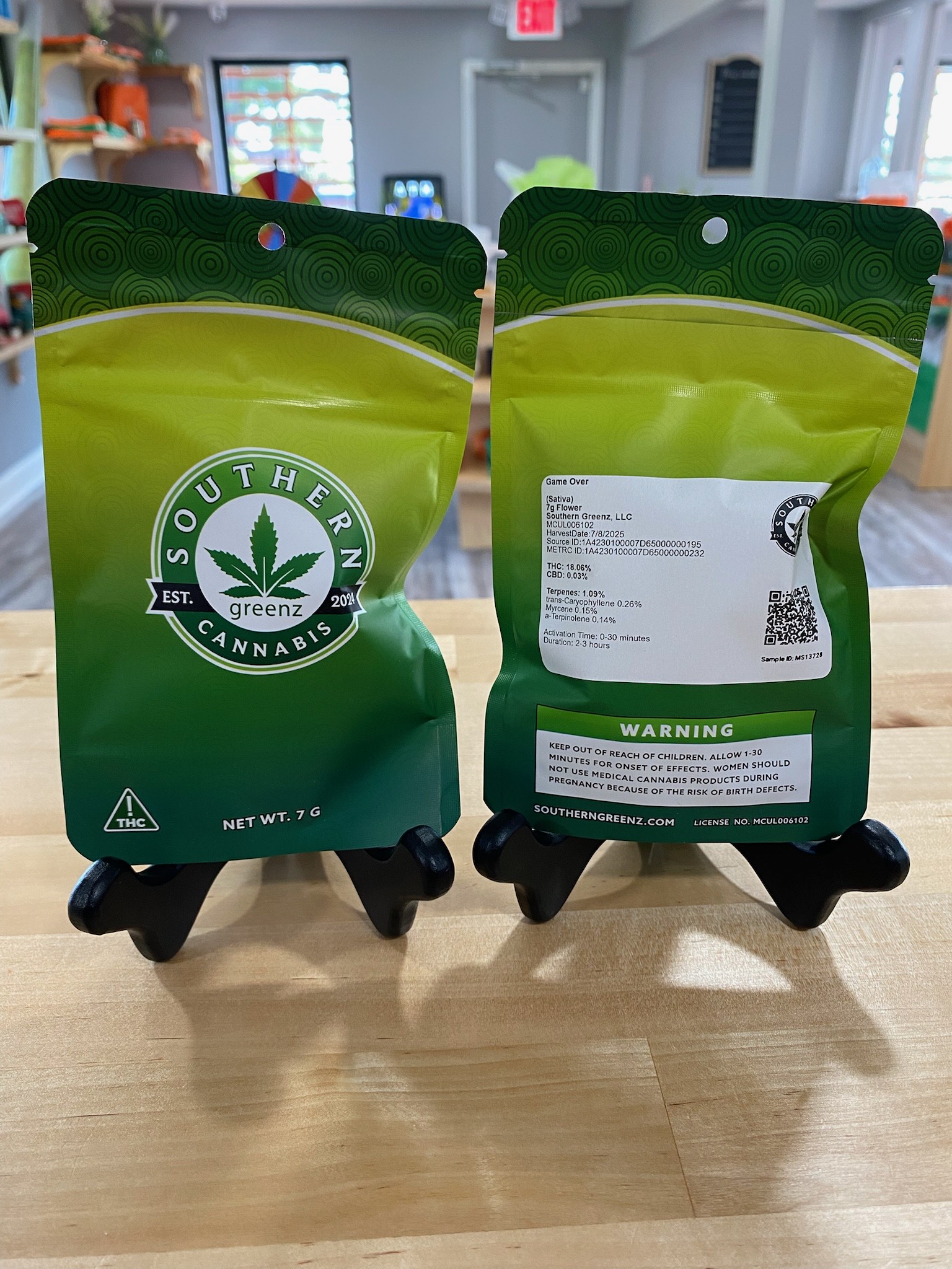 Photograph of product: Southern Greenz - Game Over - 7g