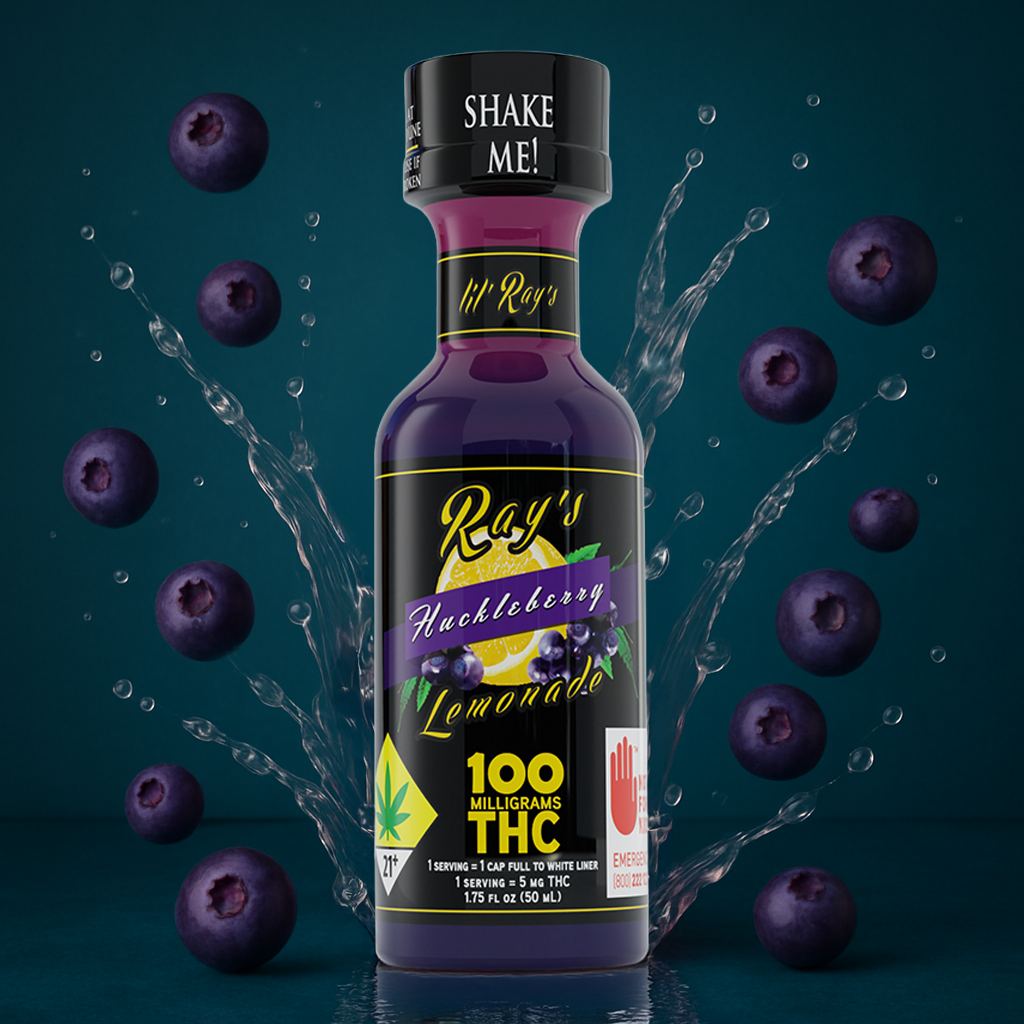 Photograph of product: Edible - Lil Rays Huckleberry Lemonade - 100mg