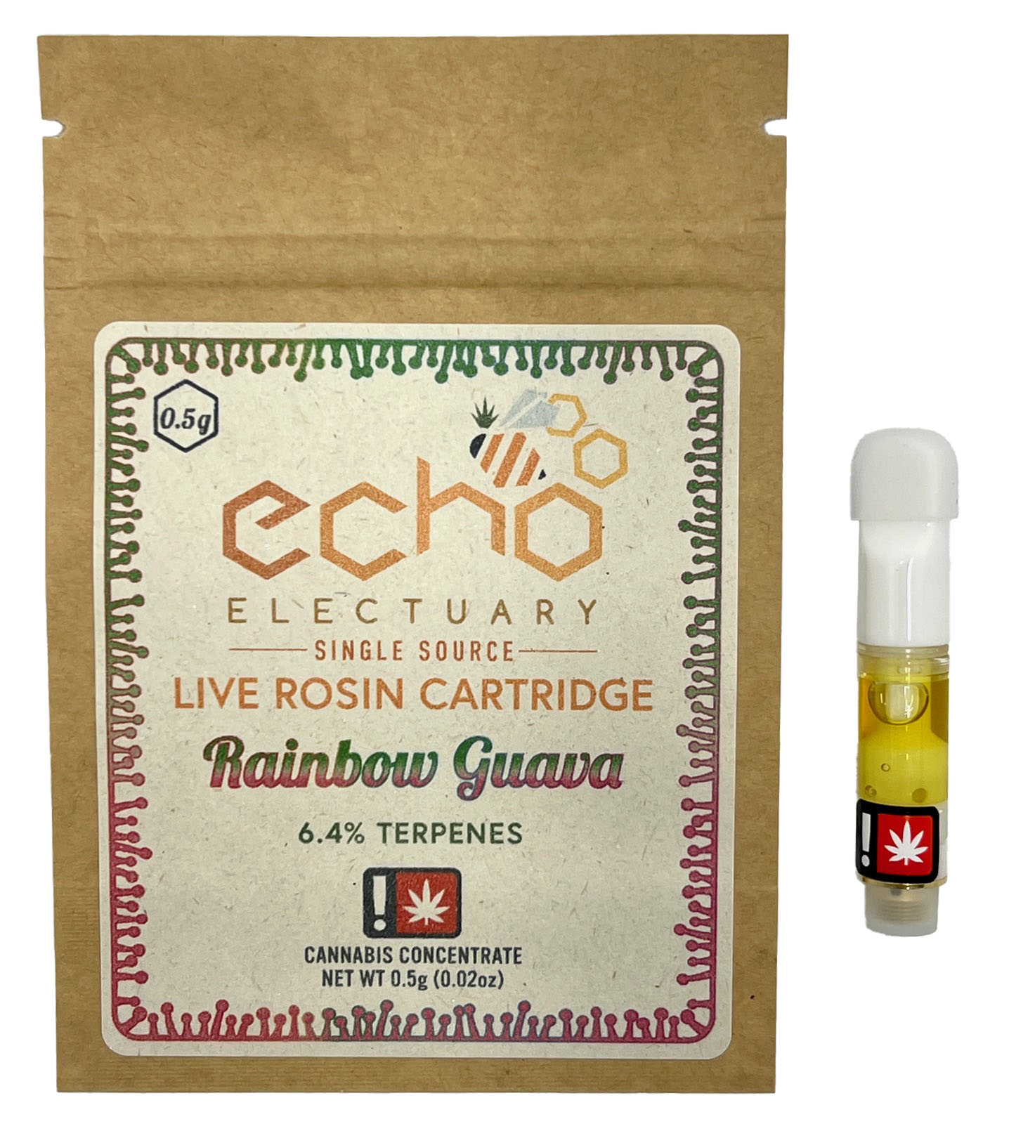 Photograph of product: Echo Electuary - Rainbow Guava Live Rosin Cart