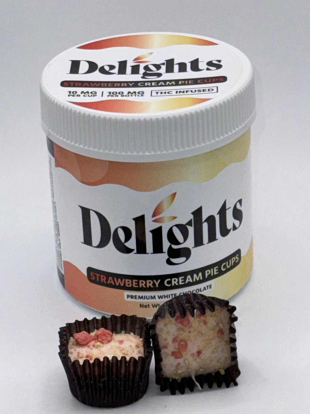 Photograph of product: Delights | Strawberry Cream Pie Bites | 10mg 10pk