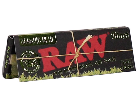 Photograph of product: RAW | Black 1.25 Slow Buning Organic Hemp Papers - 32Pc