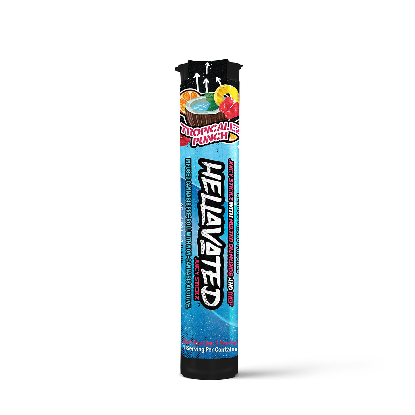 Photograph of product: Hellavated Infused Pre-Roll Tropicalez Punch