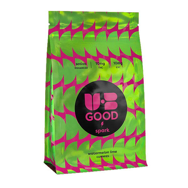 Photograph of product: UB Good | Watermelon Lime 1:1 TH-oui:CBC 10pk | 100mg Gummies