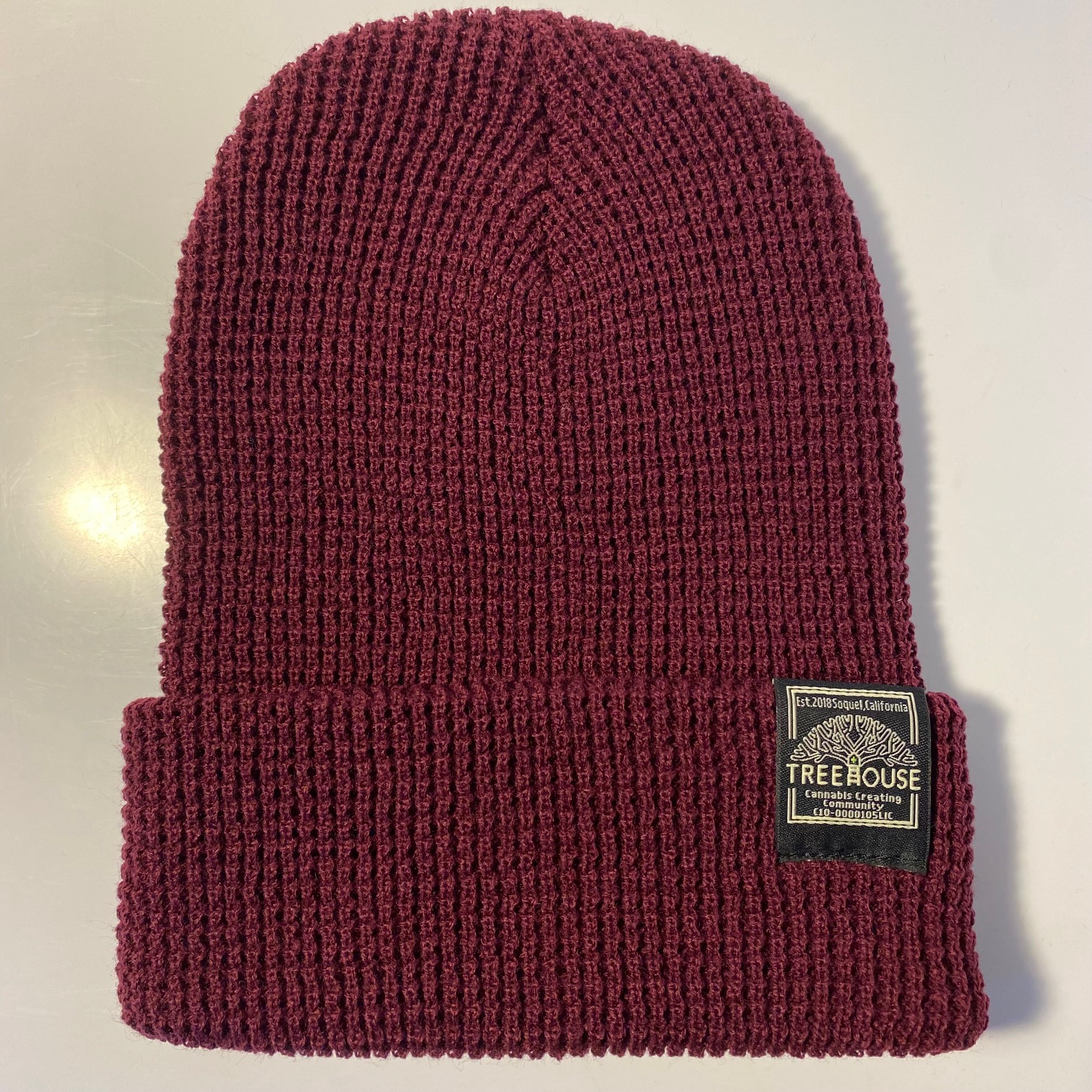 Photograph of product: Burgundy Treehouse Beanie