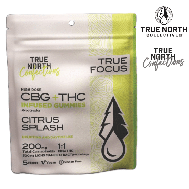 Photograph of product: True North 1:1 CBG Citrus Splash 200mg