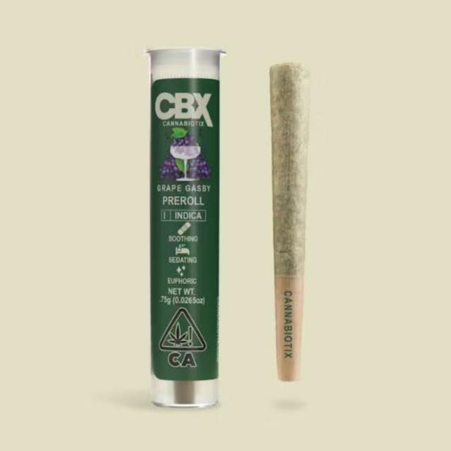 Photograph of product: CBX | .75g - Grape Gasby - Pre-Roll - Indica - 