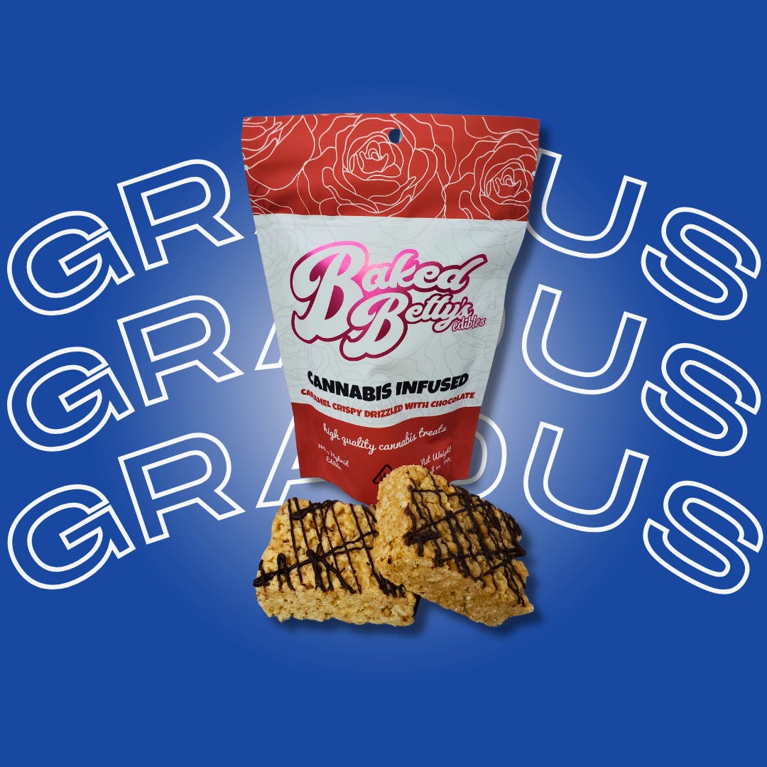 Photograph of product: Baked Betty's | Caramel Crispy & Chocolate Drizzle