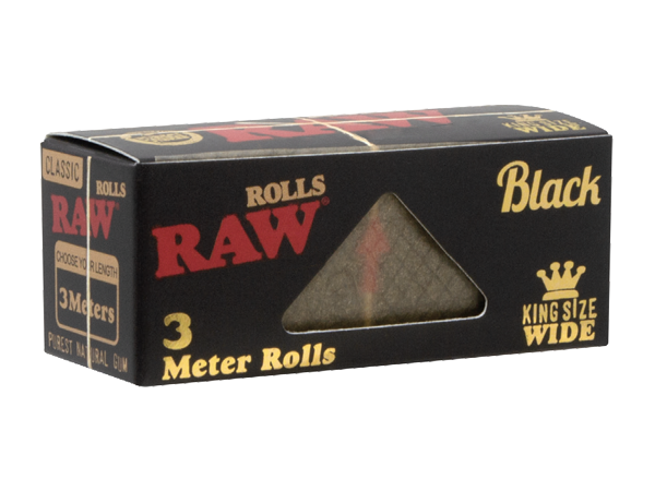 Photograph of product: Paper Rolls - RAW Black - King Size Wide - 3 Meter Roll