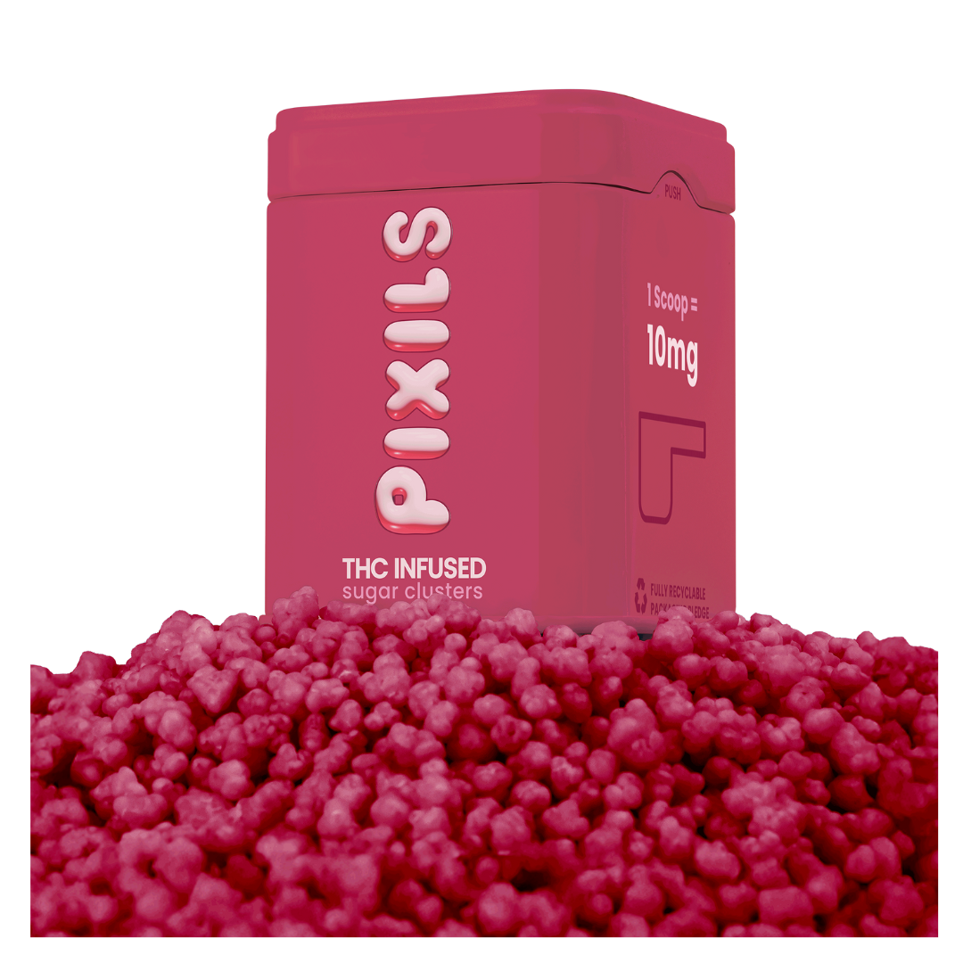 Photograph of product: Pixils | Cherry Sugar Clusters | 200mg