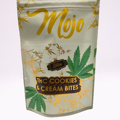 Photograph of product: MOJO | COOKIES AND CREAM BITES | 200MG | Oui'd