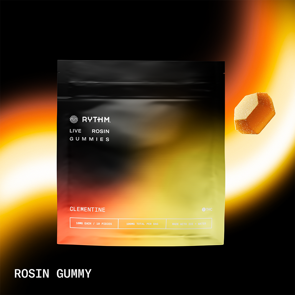 Photograph of product: Rythm | Clementine | 10mg x 10ct Solventless Gummies