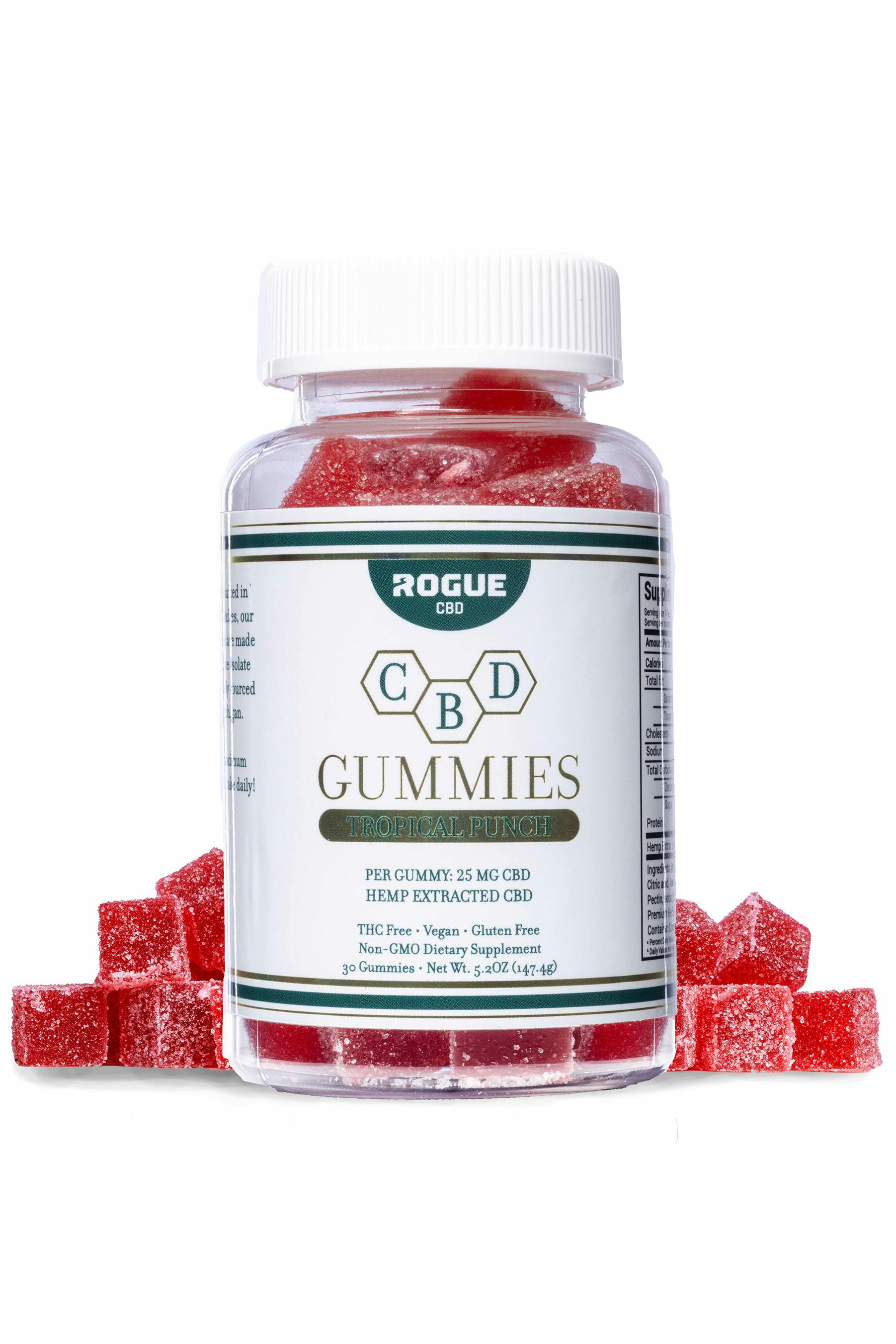 Photograph of product: CBD - HOG Oui'd - 25mg Tropical Punch Gummies - 30pieces
