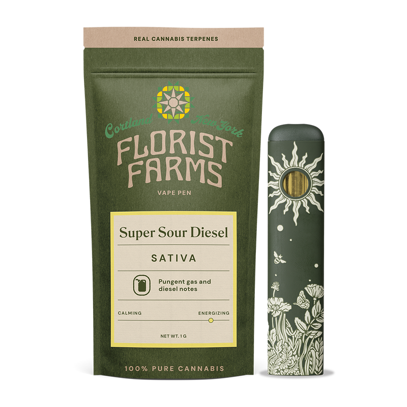 Photograph of product: Florist Farms Super Sour Diesel Rechargeable vape 1g