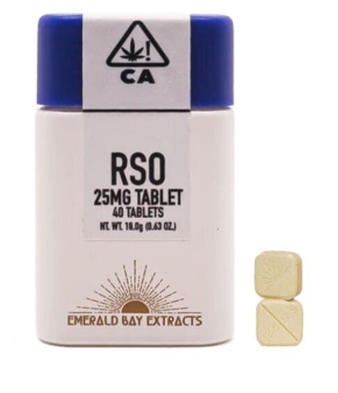 Photograph of product: Emerald Bay Extracts 25mg OG Kush Tablets 40pk