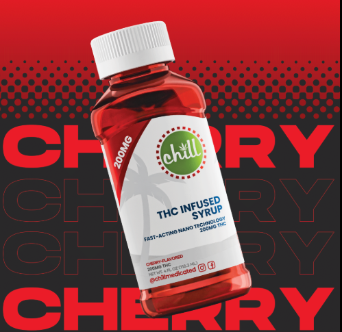 Photograph of product: CHILL- INFUSED SYRUP CHERRY 200MG