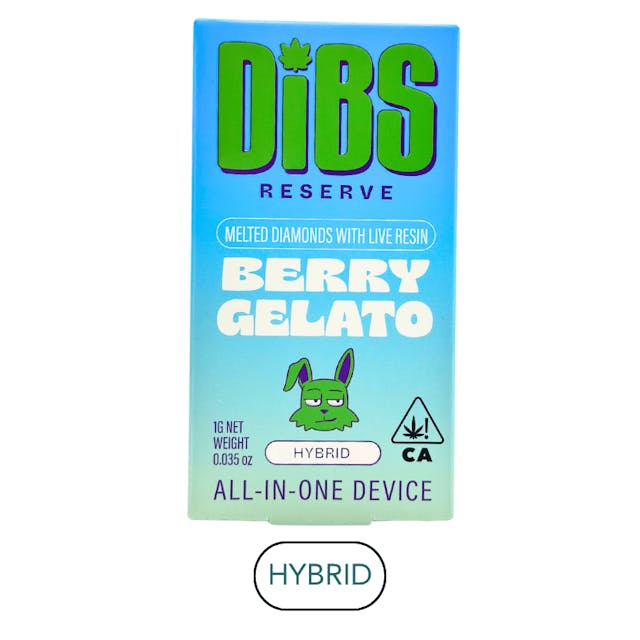 Photograph of product: Dibs Reserve: Berry Gelato AIO 1g - 