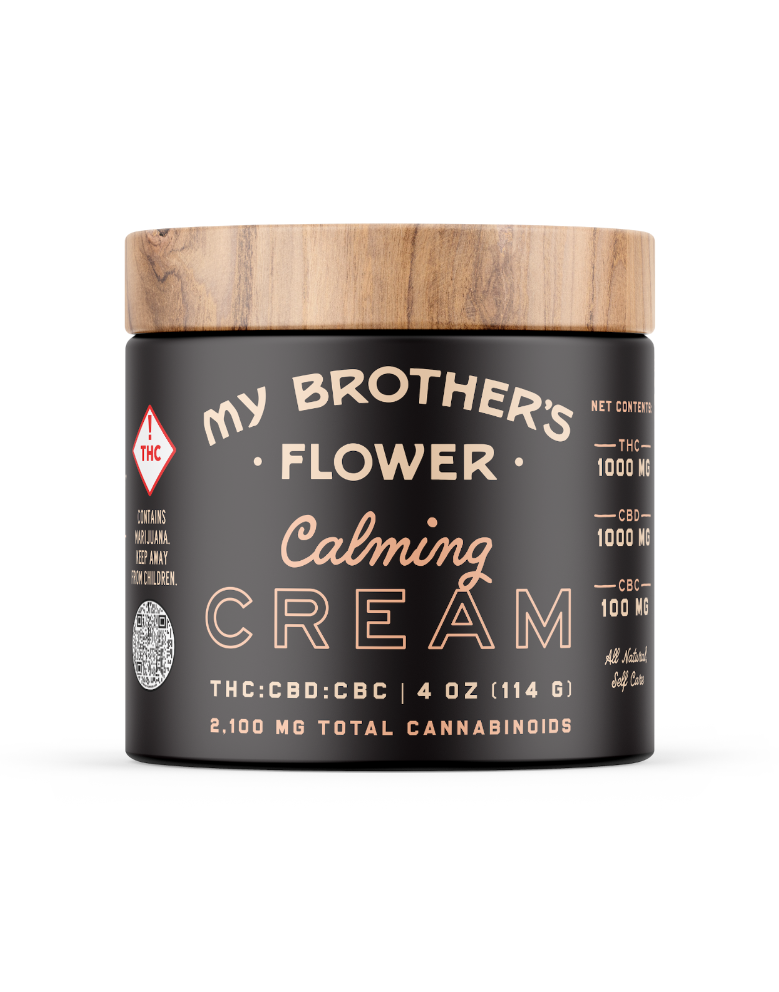Photograph of product: Calming Cream - (10:10:1 TH-oui:CBD:CBC) - - My Brother's Flower