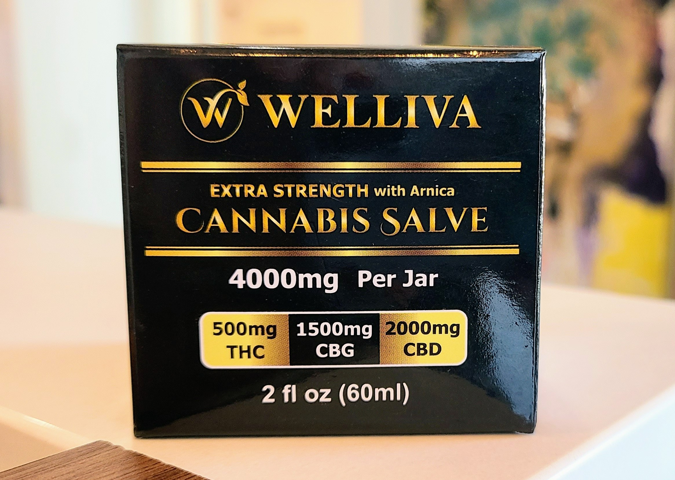 Photograph of Product: Extra Strength Balm | 500mg THC : 1500mg CBG : 2000mg CBD | 2 oz.