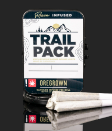 Photograph of product: Oregrown | TRAIL PACK: THE FLY x COTE BLEUE Live Rosin Infused Preroll Pack